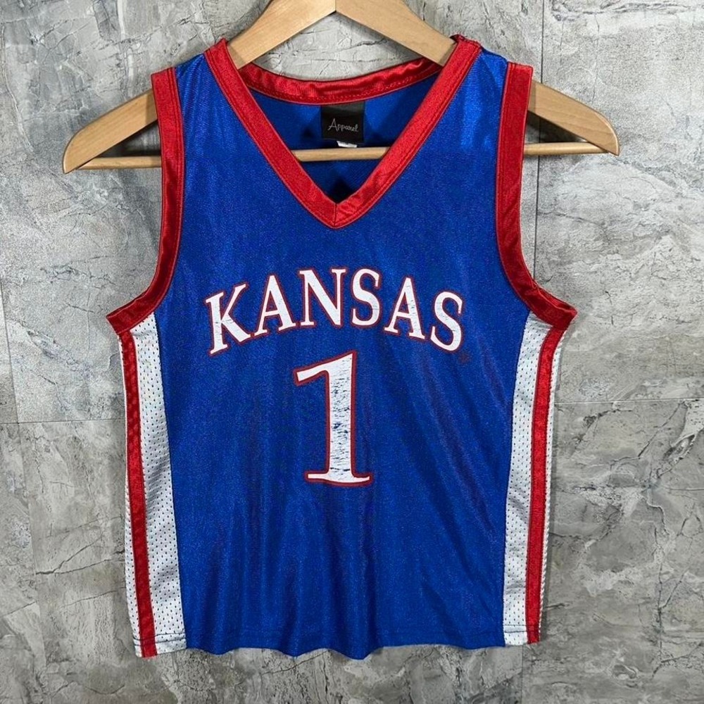 Kansas Jayhawks blue basketball jersey 
Youth size M #NBA #basketball